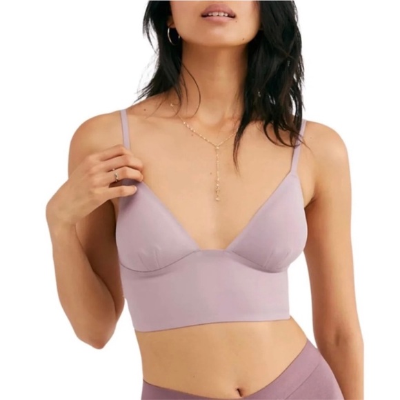 Free People Sage Longline Bralette in Amethyst Large - Picture 1 of 8